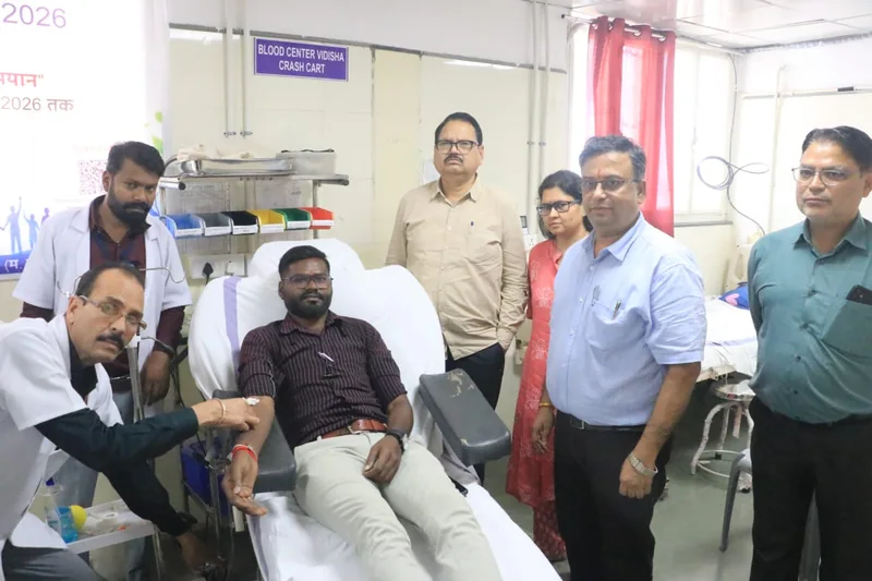 सेवा संकल्प अभियान के तहत विदिशा जिले में रक्तदान शिविरों का आयोजन